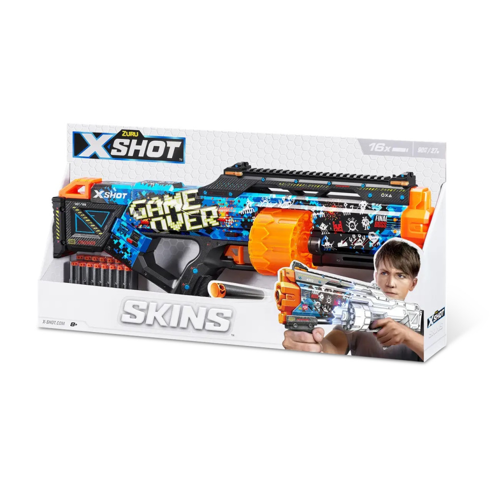 Скорострільний бластер X-Shot Skins Last Stand Game Over 16 патронів (36518A)