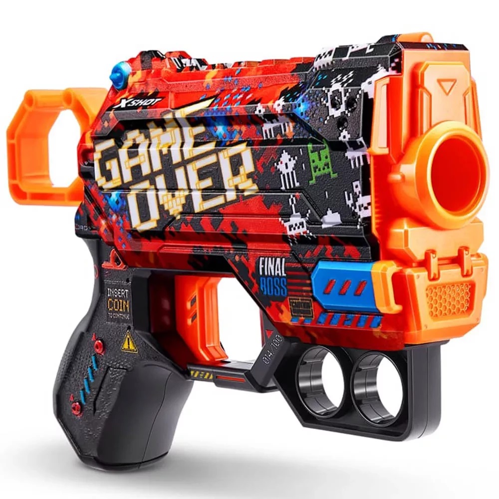 Скорострельный бластер X-Shot Skins Menace Game Over 8 патронов (36515B)