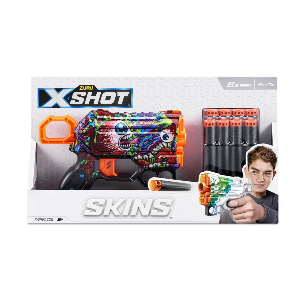 Скорострільний бластер X-Shot Skins Menace Scream 8 патронів (36515J)