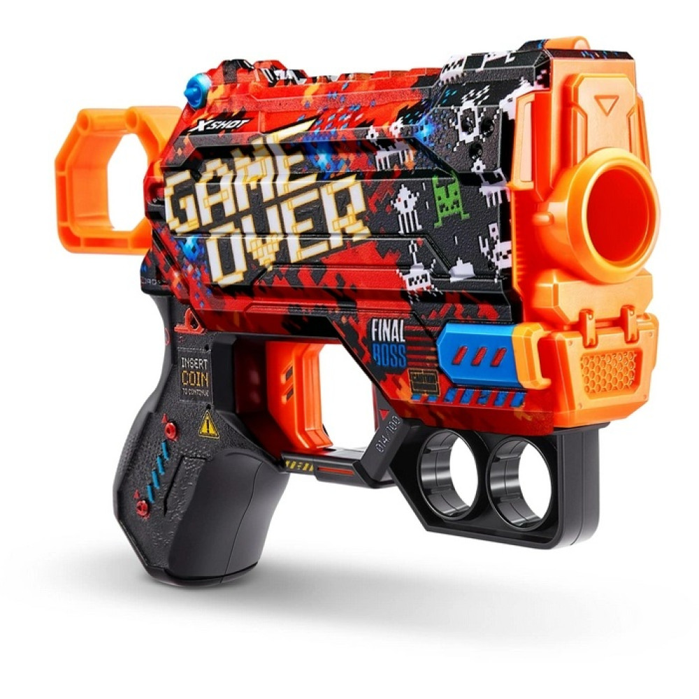 Скорострельный бластер X-SHOT Skins Flux Game Over на 8 патронов (36516E)