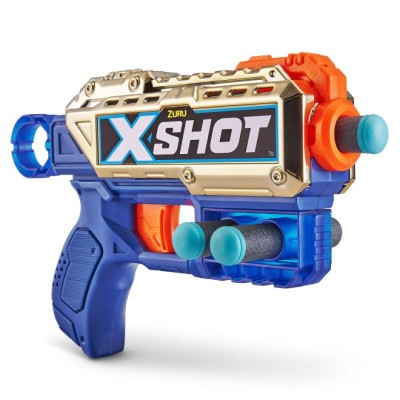 Скорострельный бластер Zuru X-Shot Exsel Double Kickback Golden (36478Z)