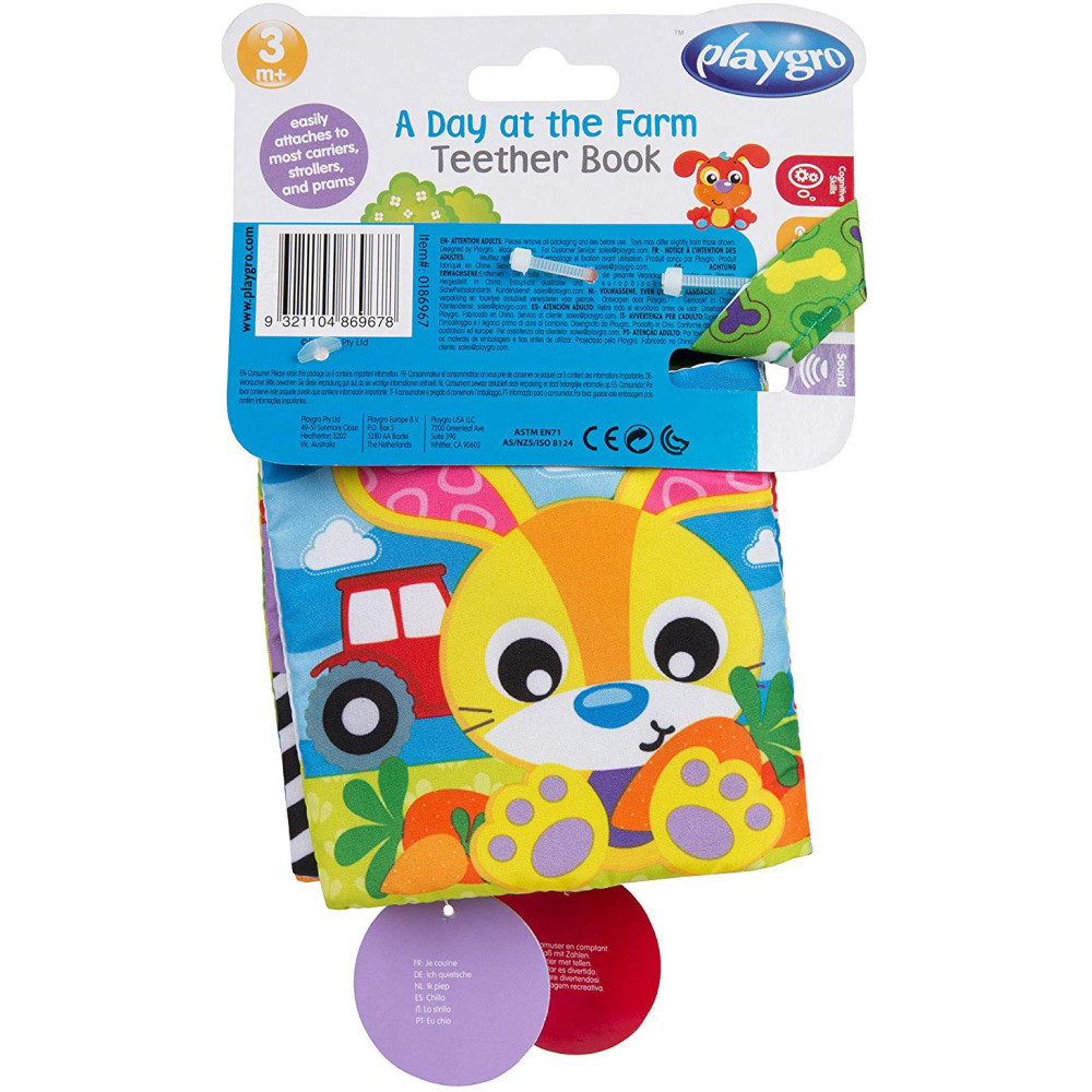 Книжка-прорезыватель Playgro День на ферме (186967) Книжка-прорезыватель Playgro День на ферме (186967)