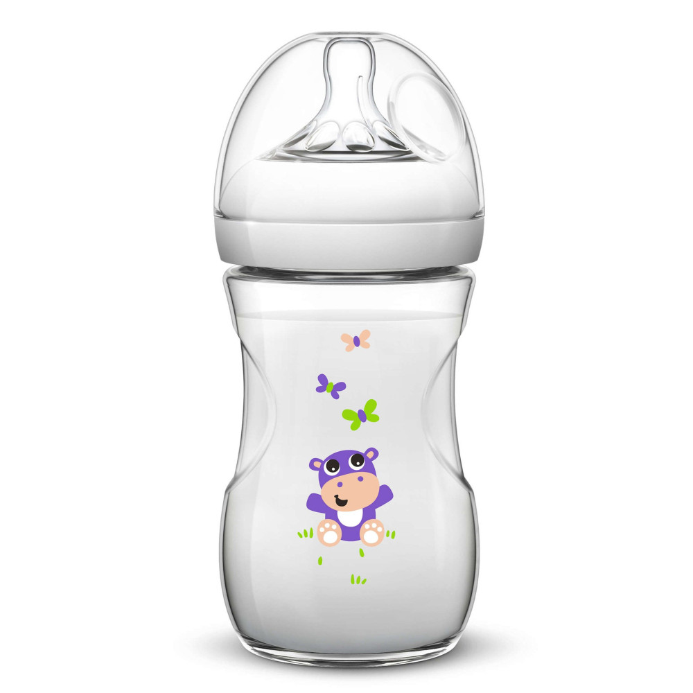 Пляшечка Avent для годування Natural 260 мл Гіпопотам 1 шт (SCF627/22) Пляшечка Avent для годування Natural 260 мл Гіпопотам 1 шт (SCF627/22)