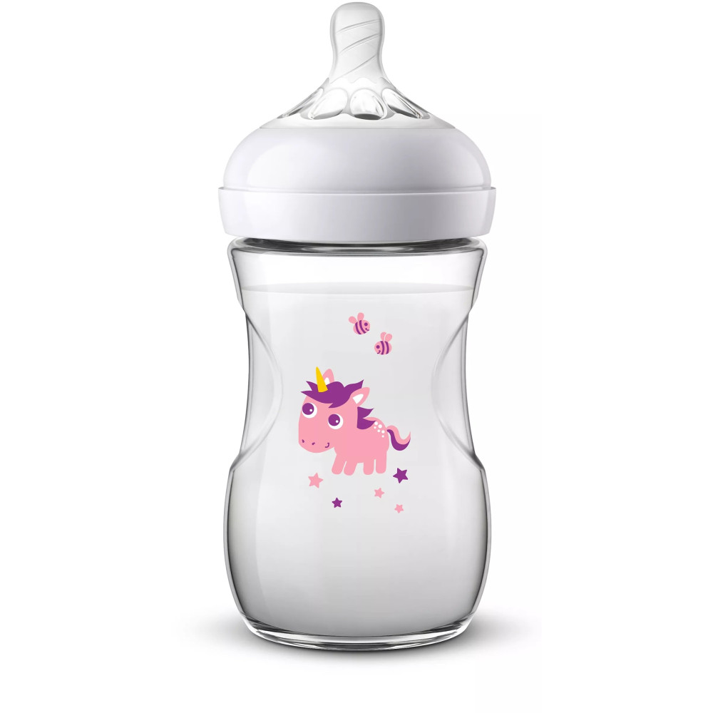 Бутылочка для кормления Avent Natural Единорог 260 мл (SCF070/25)