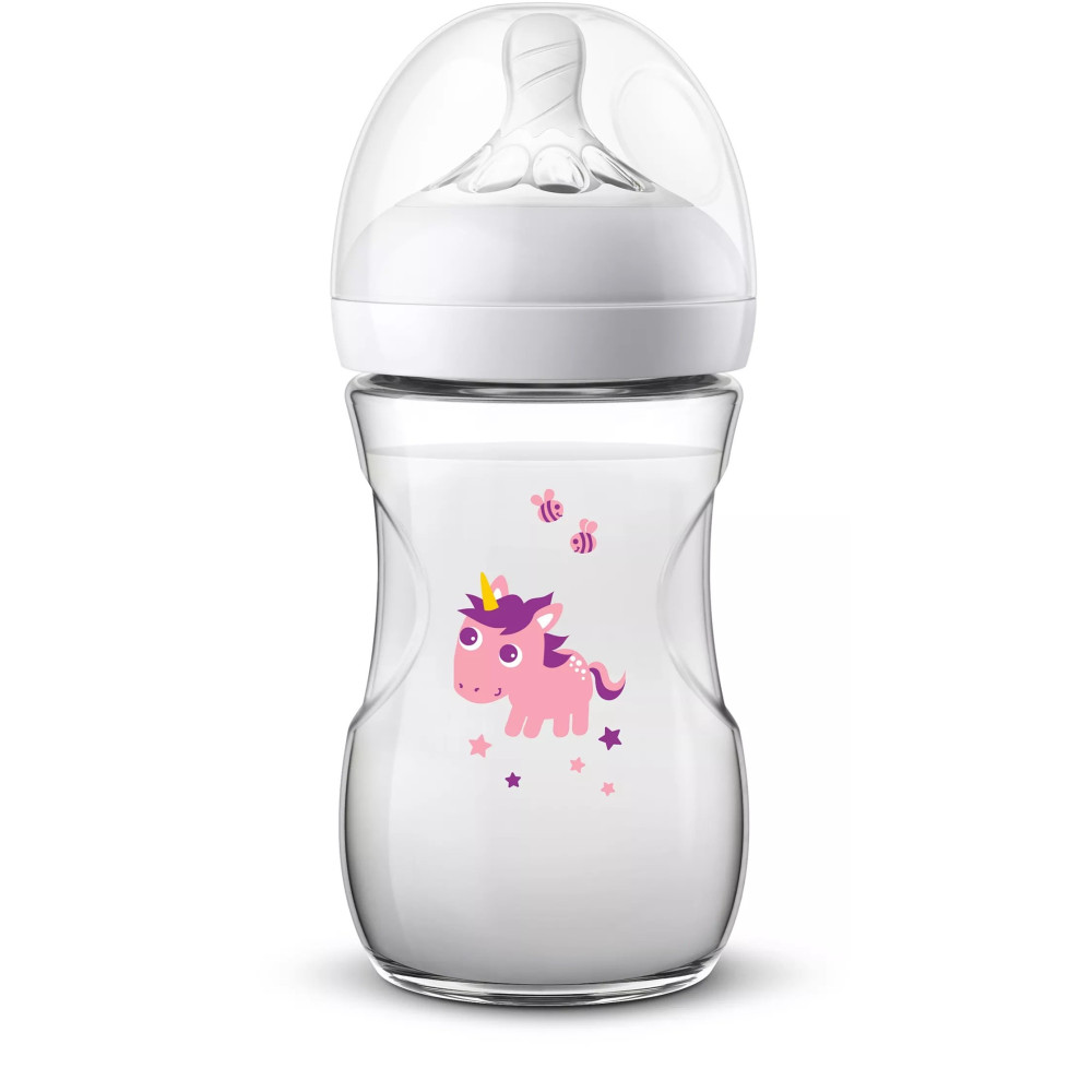Бутылочка для кормления Avent Natural Единорог 260 мл (SCF070/25)