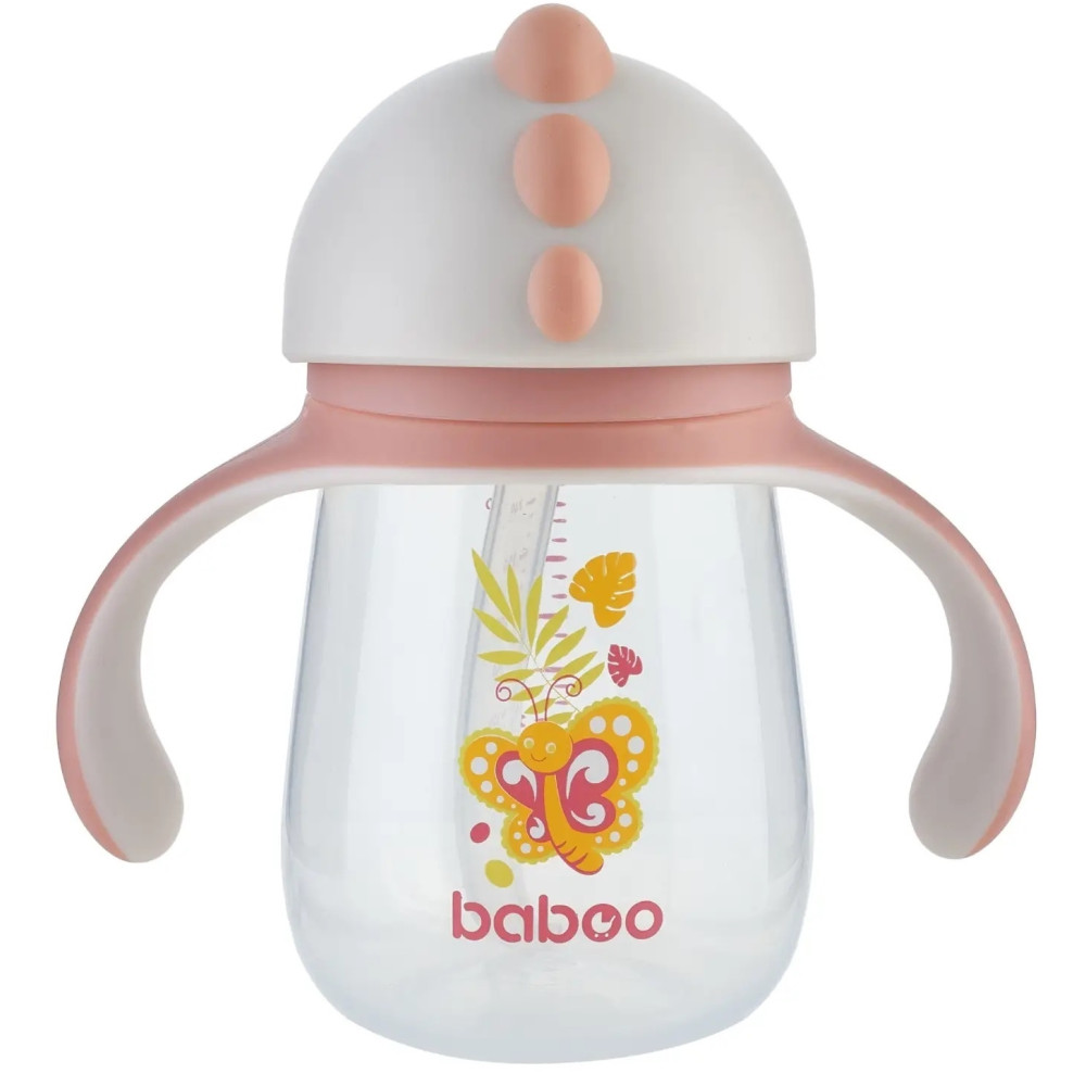Поильник непроливайка с трубочкой Baboo Butterfly 260 мл