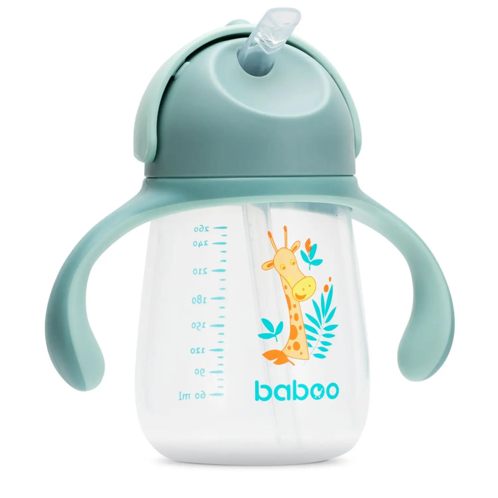 Поильник непроливайка с трубочкой Baboo Safari 260 мл