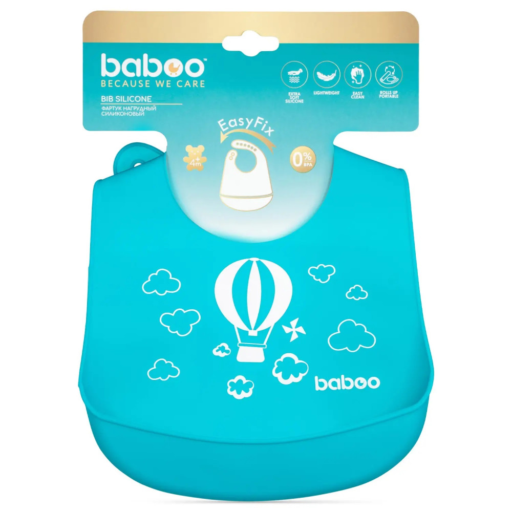 Слинявчик силіконовий Baboo синій Слинявчик силіконовий Baboo синій