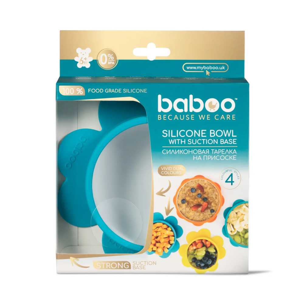 Тарелочка силиконовая Baboo голубой