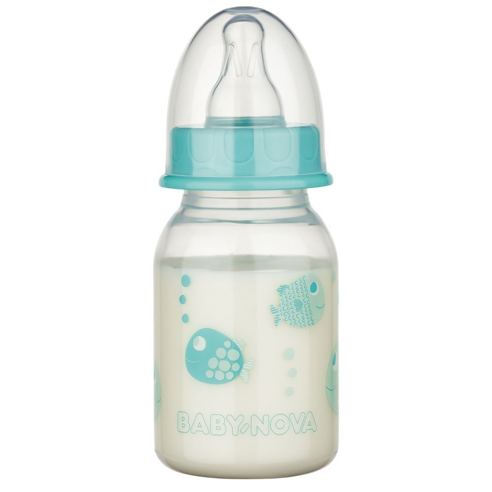 Бутылочка Baby-Nova Рыбки бирюза 120 мл (46010-3)