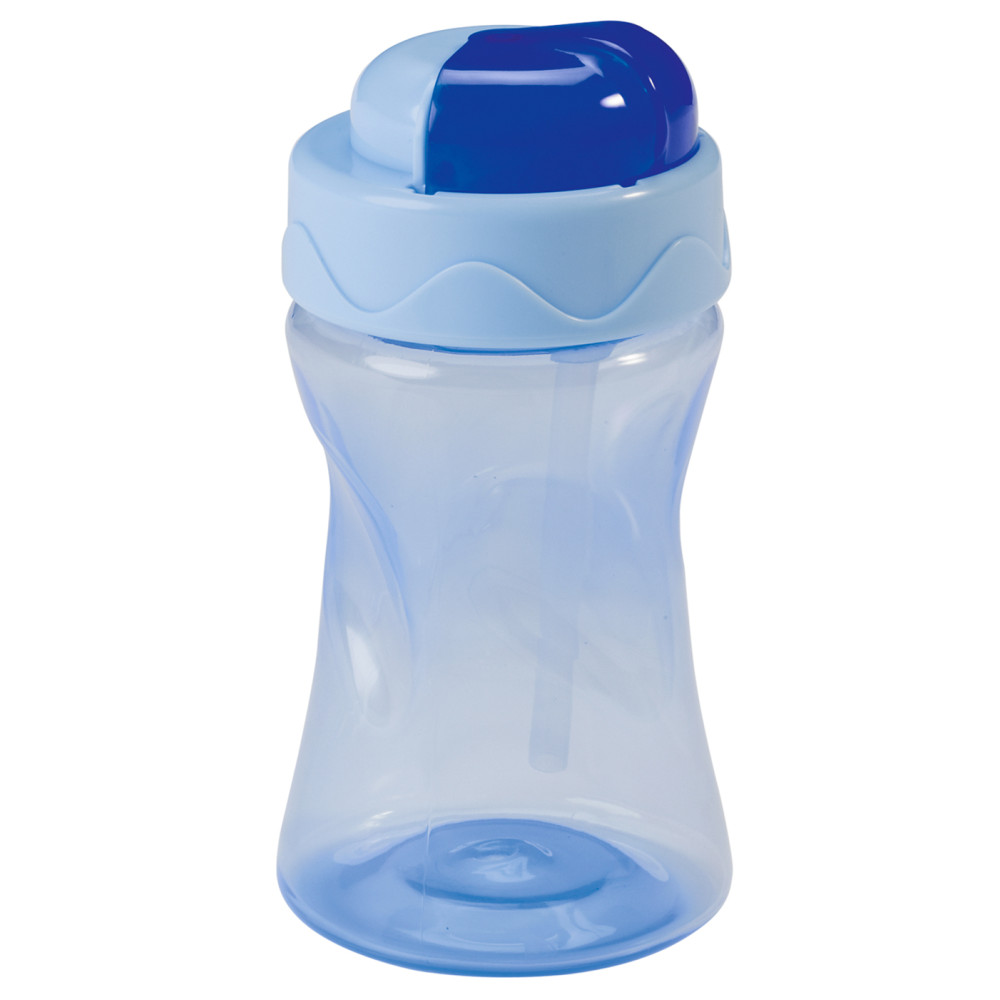 Поильник-непроливайка с трубочкой Baby-Nova 300 мл голубой (34120-2)