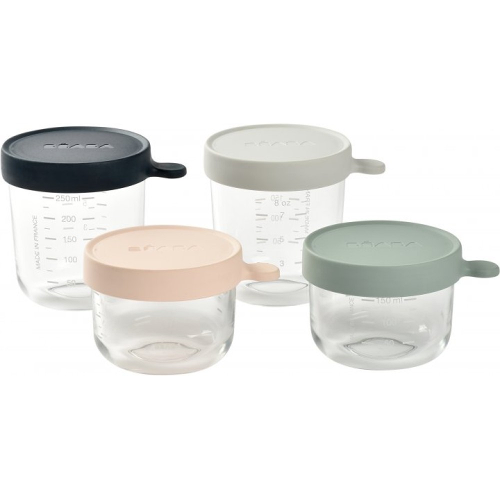 Набір із 4-х скляних контейнерів Beaba 150, 250 мл (912997)