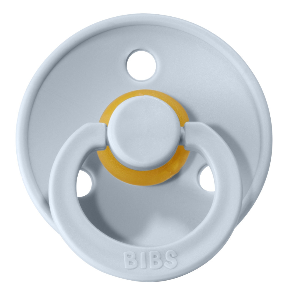 Пустышка Bibs Colour 6-18 мес, латекс (baby blue)