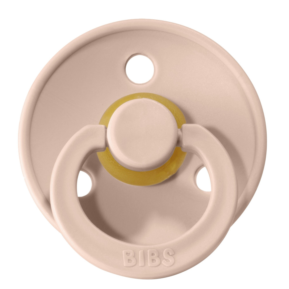 Пустышка Bibs Colour 0-6 мес, латекс (blush) 