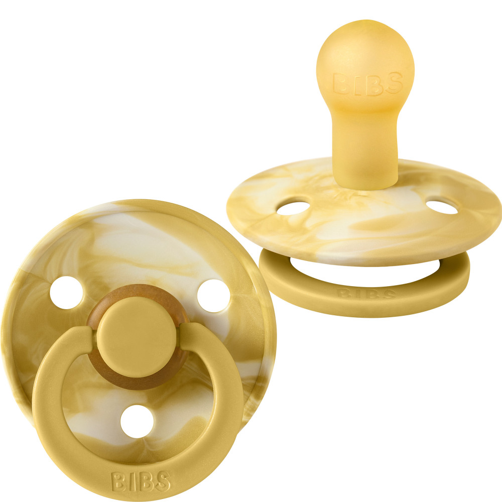 Пустушка Bibs Tie Dye 0-6 міс, латекс (mustard ivory)