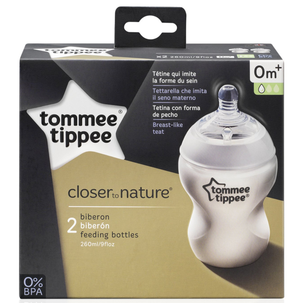 Пляшечка для годування Tommee Tippee Пластикова 260 мл 2 шт