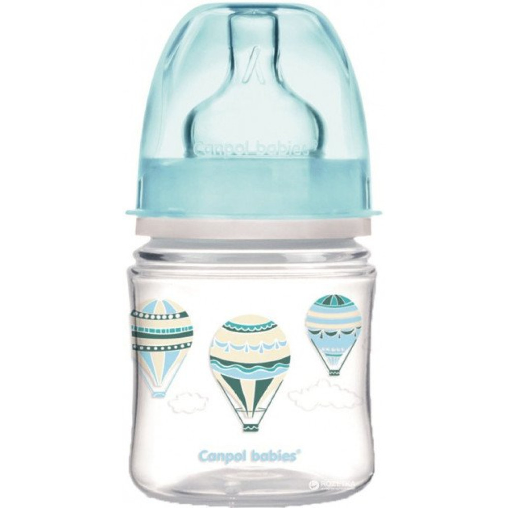 Бутылочка Canpol babies EasyStart с широким отверстием антиколиковая PP-In the Clouds голубая 120 мл (35/224 blue)