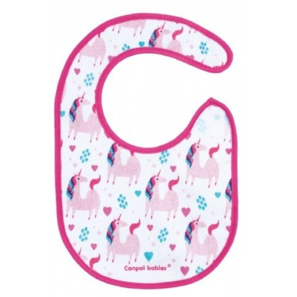 Бавовняний слинявчик Canpol babies з липучкою (15/110 pink)