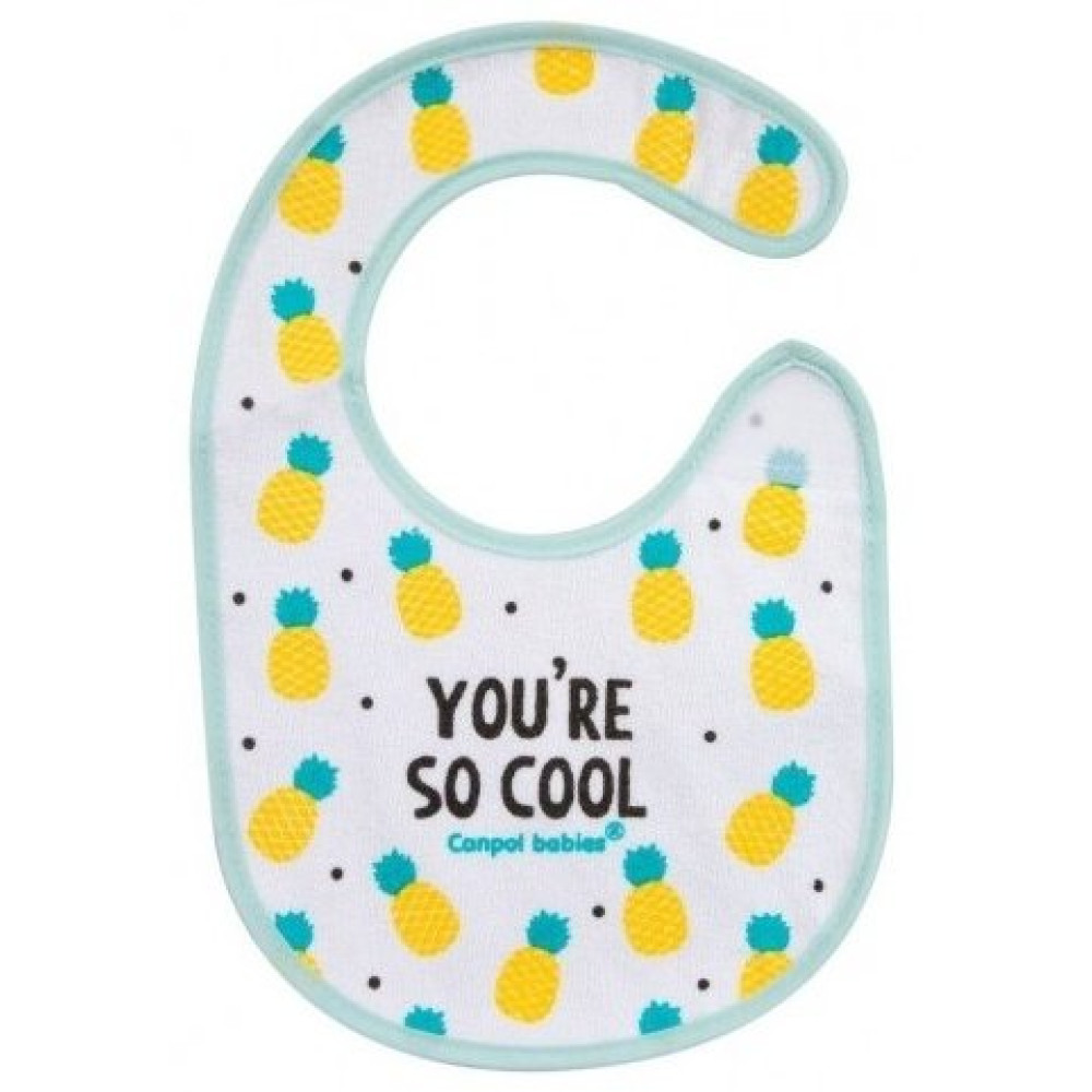 Бавовняний слинявчик Canpol babies So cool (15/114 turquoise)