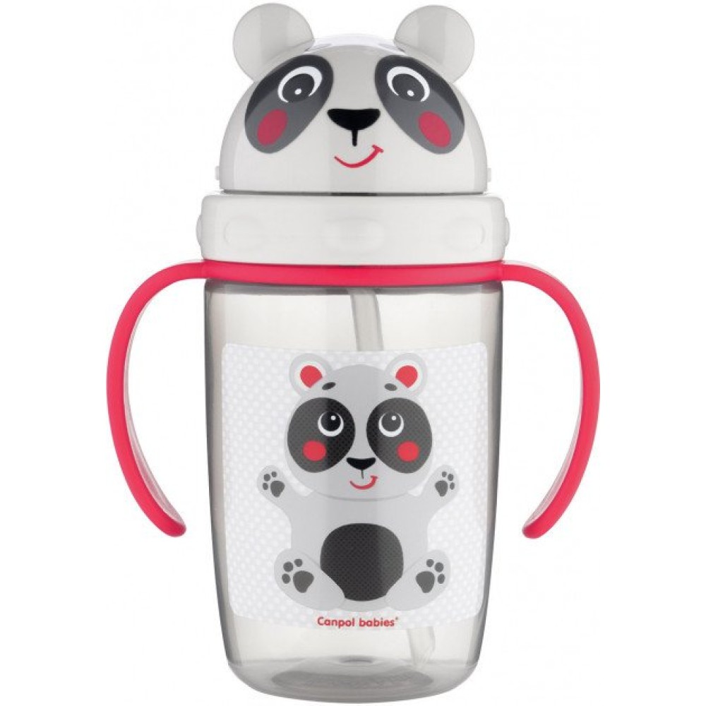 Поильник Canpol babies c силиконовой трубочкой Hello Little 400 мл (56/500 beige)