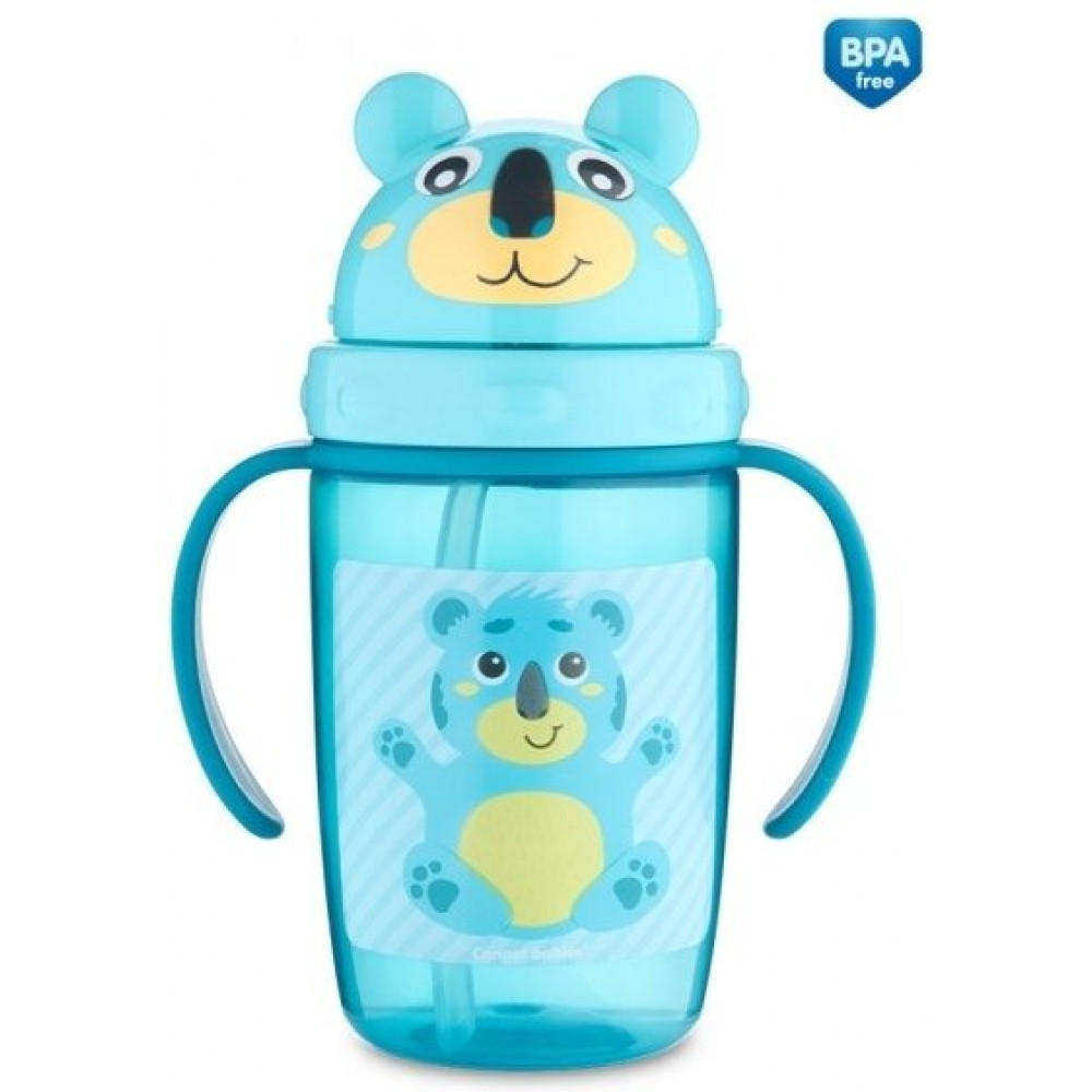 Поїльник Canpol babies з силіконовою трубочкою Hello Little 400 мл (56/500 turquoise)
