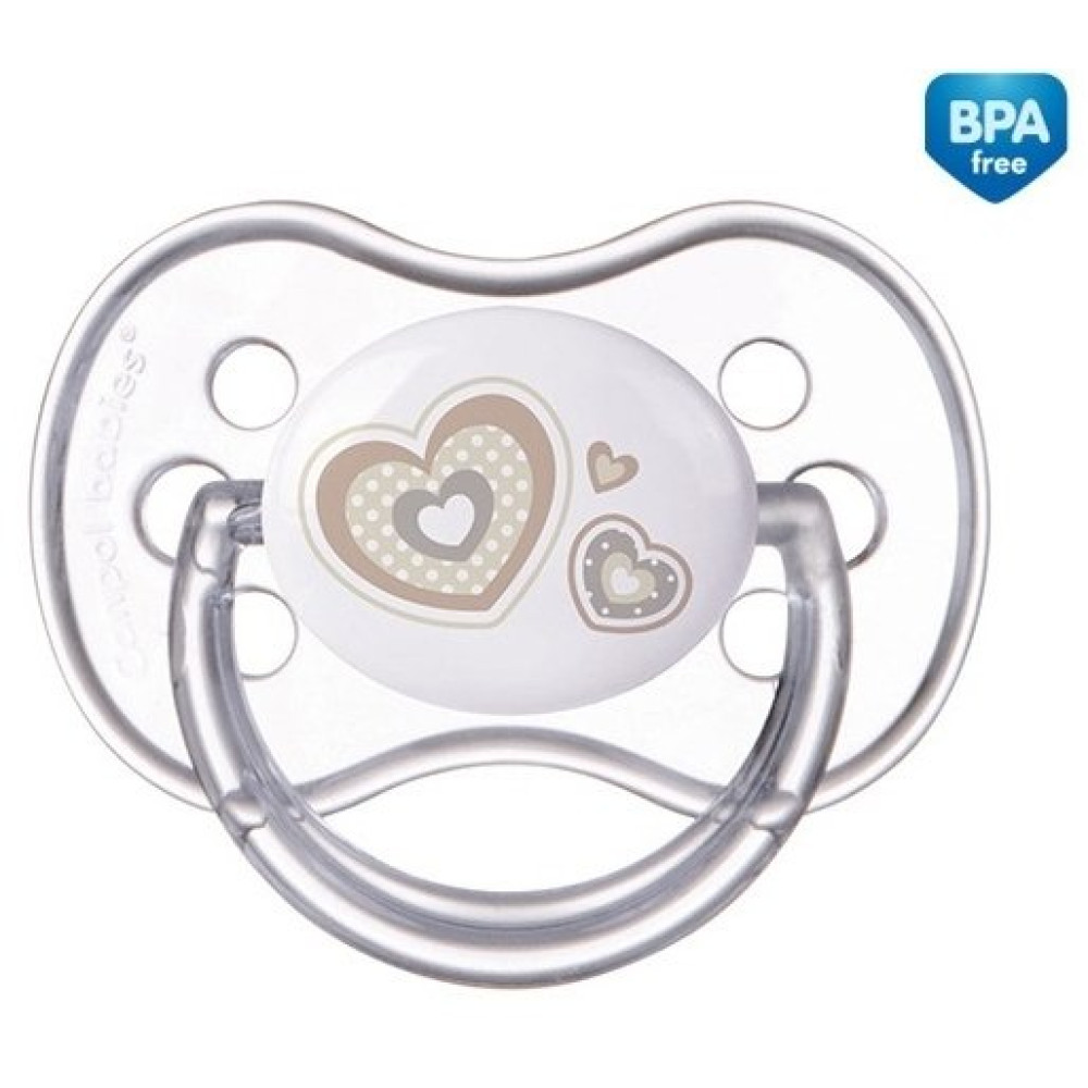 Пустышка симметричная анатомическая Canpol babies Newborn baby розовый (22/580 beige)