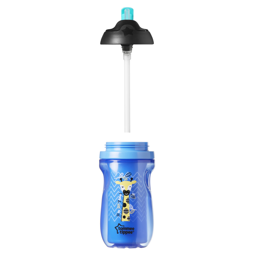 Термосклянка Tommee Tippee із трубочкою 260 мл синій арт. 44702587 (30066)