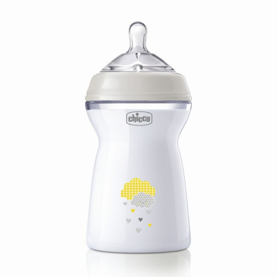 Пляшечка пластик Chicco Natural Feeling 330 мл, white (81335.30) Пляшечка пластик Chicco Natural Feeling 330 мл, white (81335.30)