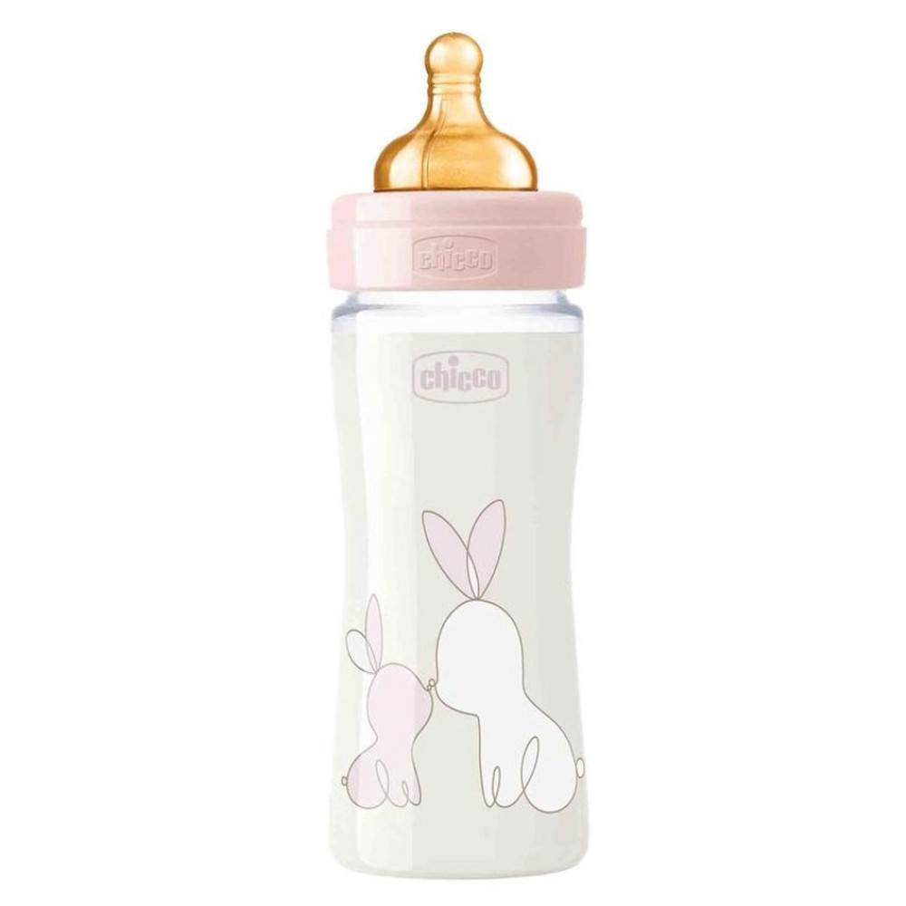Бутылочка для кормления Chicco Original Touch 240 мл 0м+ розовая (27720.10)