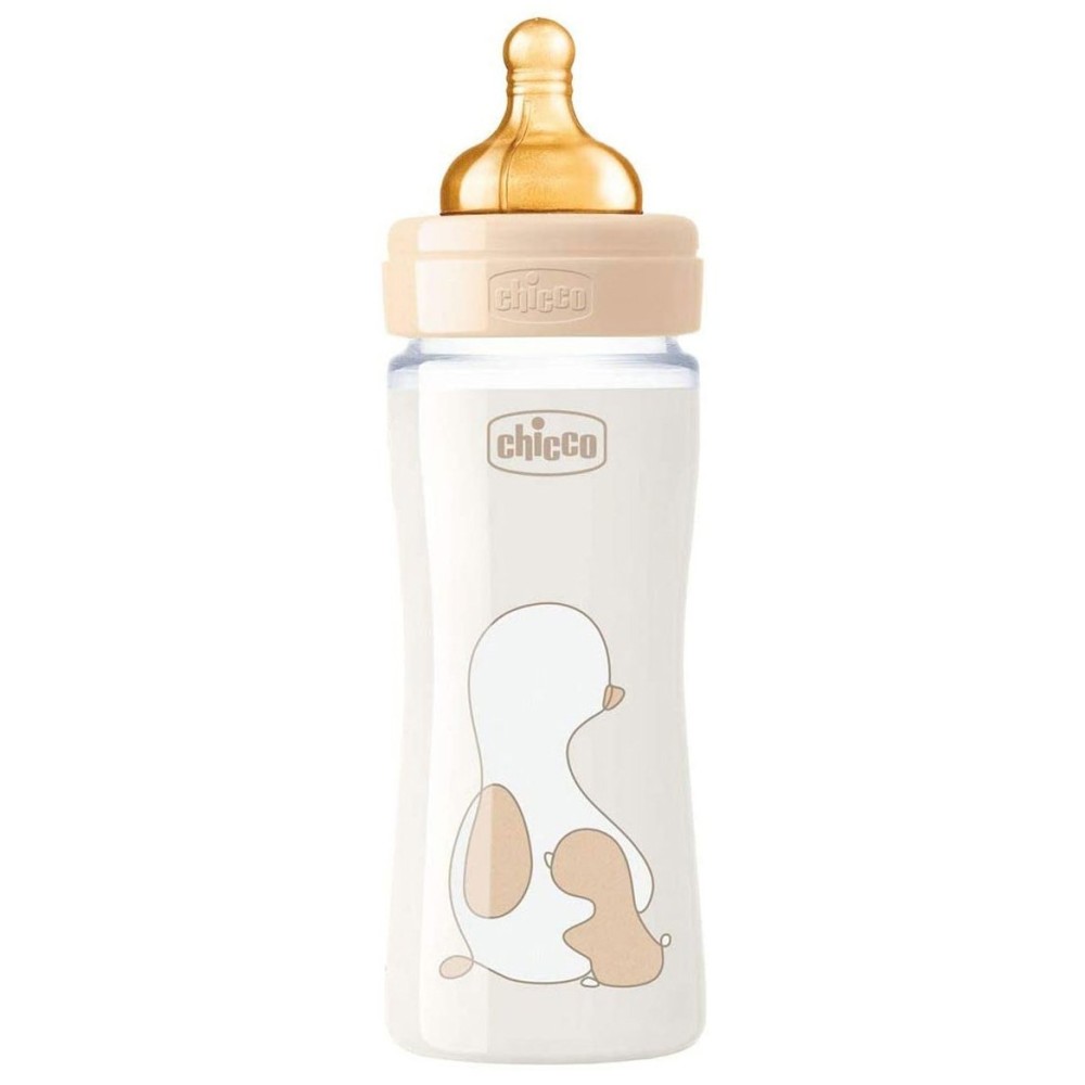 Бутылочка для кормления Chicco Original Touch 240 мл 0м+ стеклянная бежевая (27720.30)