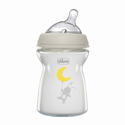 Бутылочка стекло Chicco Natural Feeling, 250 мл (81221.30)
