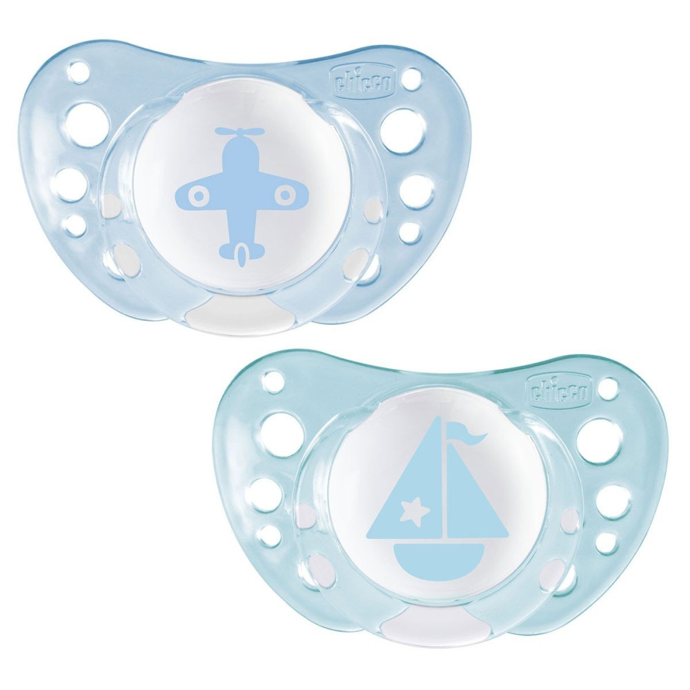 Пустышка Chicco Physio Air 0-6 мес. силикон 2 шт. (75030.21.00.00)
