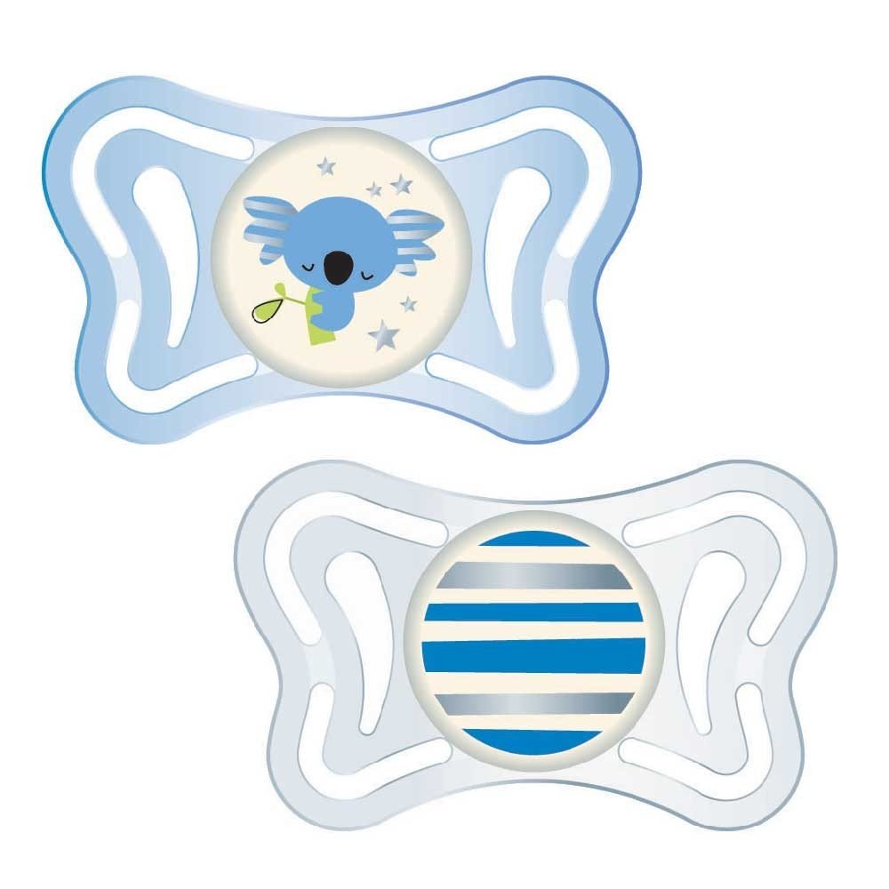 Пустышка Chicco Physio Light 6-16 мес. силикон 2 шт. голубой (71033.41)