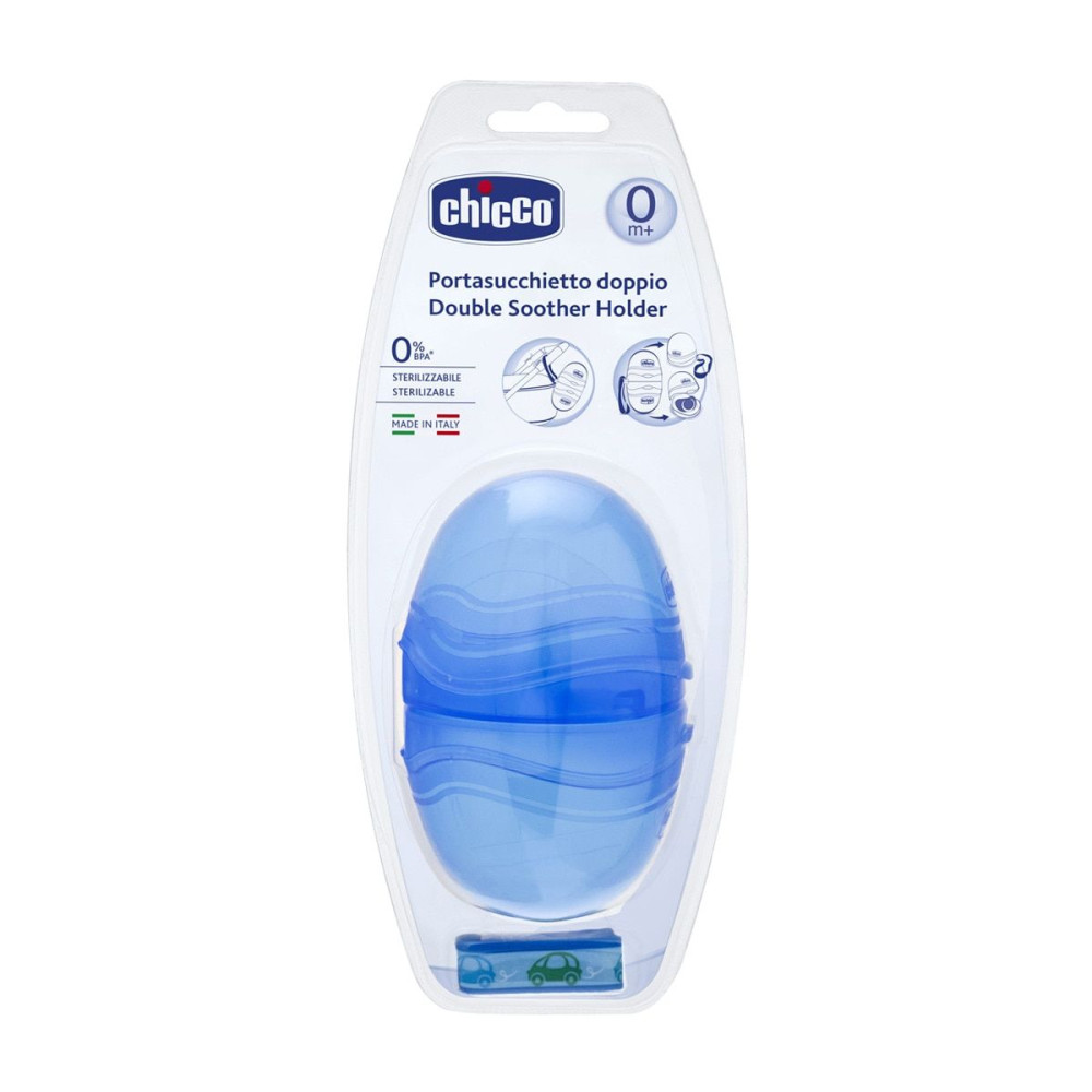 Контейнер для пустушок Chicco Travel box блакитний (07264.80) Контейнер для пустушок Chicco Travel box блакитний (07264.80)