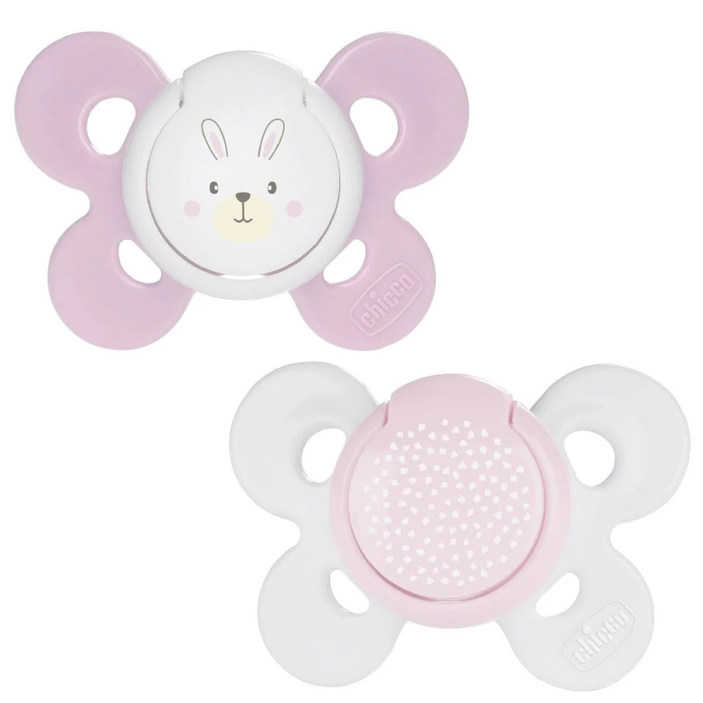 Пустышка Chicco Physio Comfort, силикон, 0-6 мес, 2 шт, розовый (74931.11.00.00)