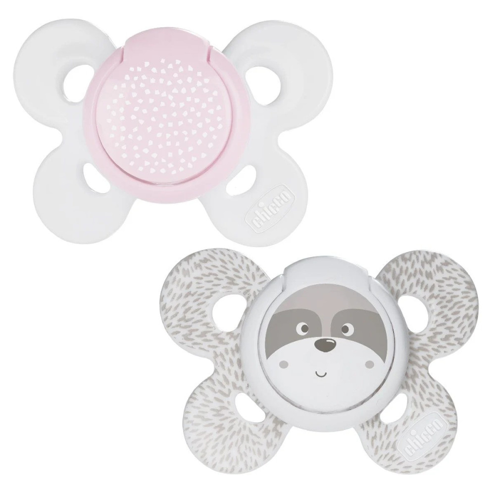 Пустышка Chicco Physio Comfort, силикон, 0-6 мес, 2 шт, розовый (74931.11.00.00)