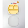 Силиконовая секционная тарелка с крышкой Davidam Lemon