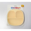 Силиконовая секционная тарелка с крышкой Davidam Lemon