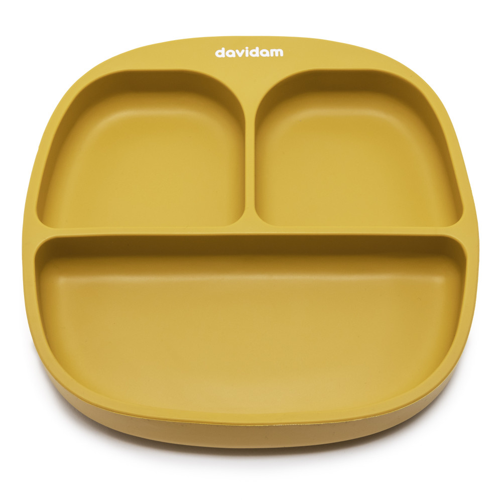 Силіконова секційна тарілка Davidam Mustard