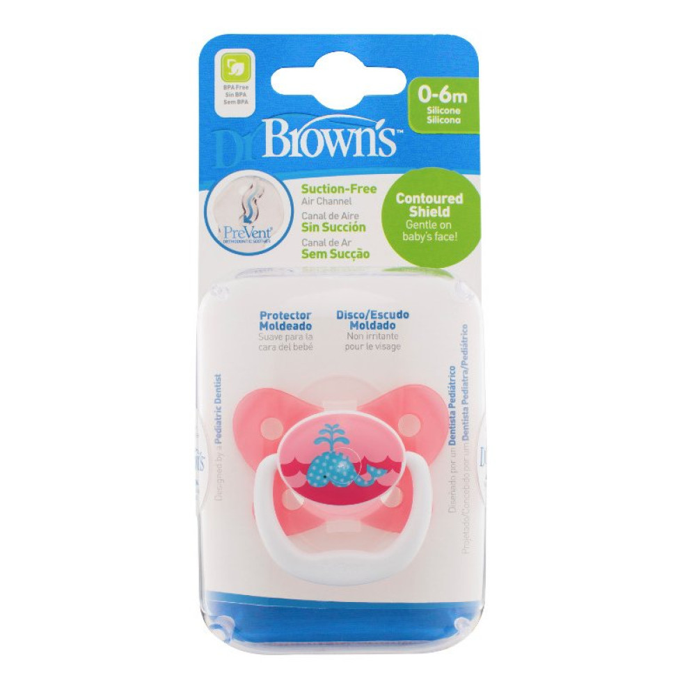 Пустушка Dr. Brown's PreVent Метелик 0-6 місяців (PV11304-SPX) рожевий
