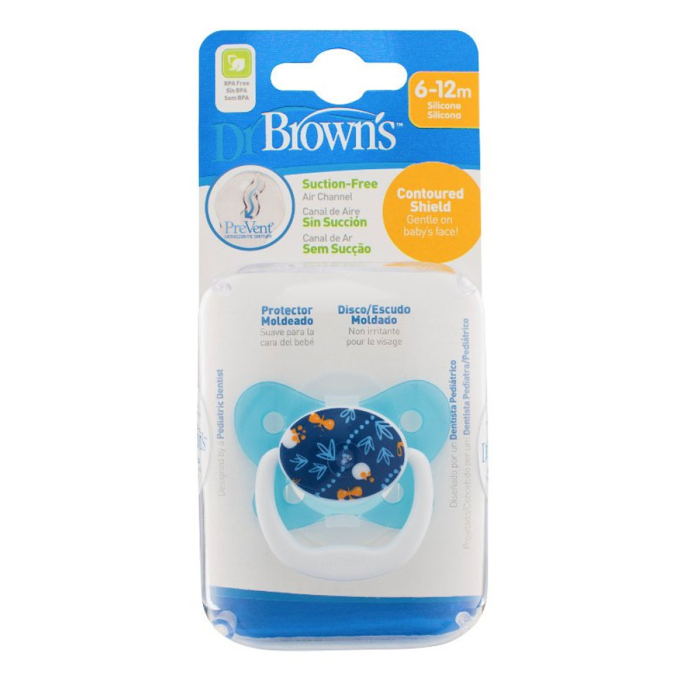 Пустушка Dr. Brown's PreVent Метелик 6-12 місяців (PV21404-SPX) блакитний