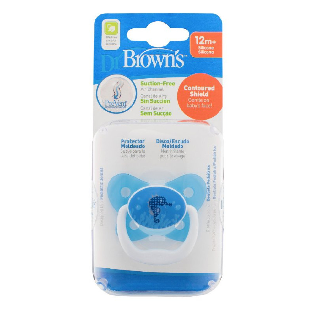 Пустушка Dr. Brown's PreVent Метелик від 12 місяців (PV31404-SPX) блакитний