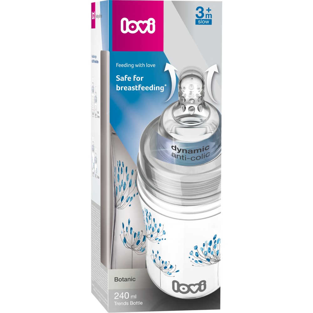 Бутылочка Lovi Trends Botanic 240 мл (21/584)