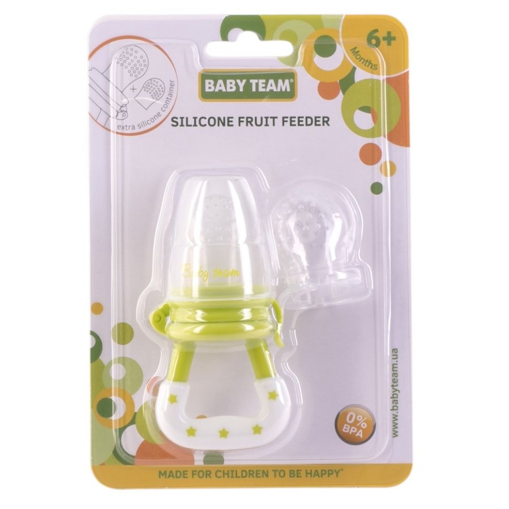 Силіконовий ніблер для прикорму Baby Team салатовий (6202)