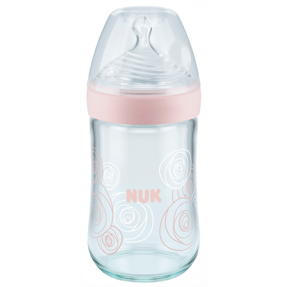 Скляна пляшечка для годування Nuk Nature Sense 240 мл