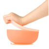 Детская силиконовая миска с крышкой Olababy Coral оранжевый (60521)