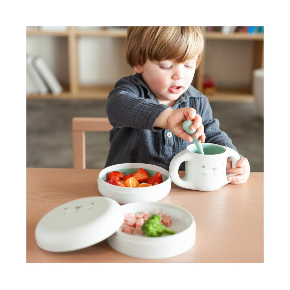 Набір комбінованих тарілочок Suavinex Hygge Затишні історії, бірюзовий (306751)