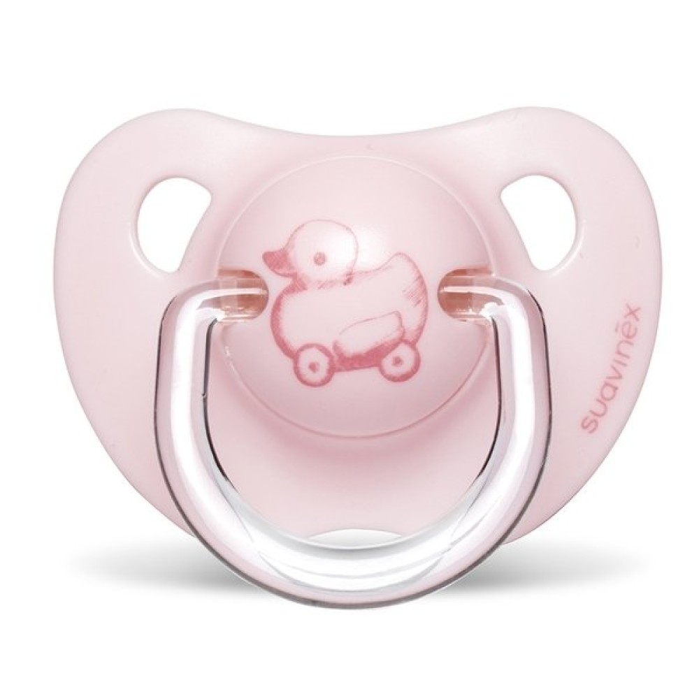 Пустышка анатомическая Suavinex Истории малышей, 6-12 мес. 2 шт. розовая (304393/1)