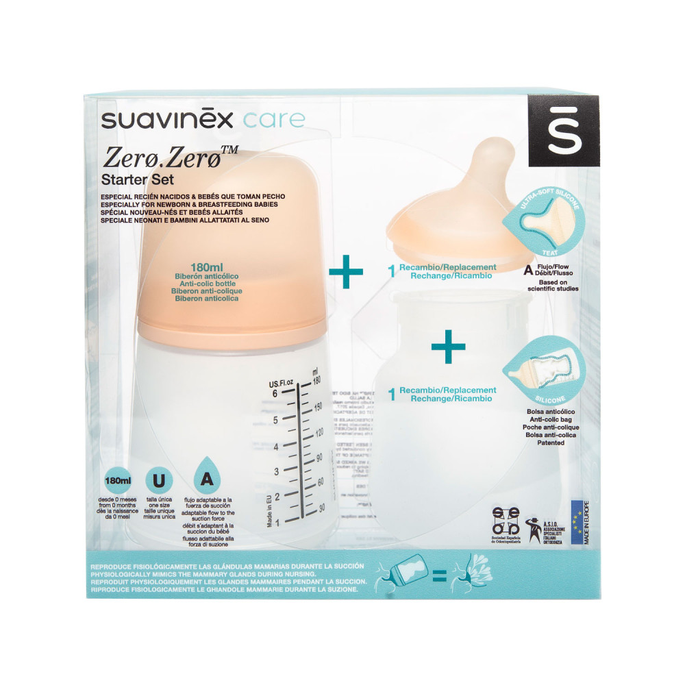 Набор антиколиковых бутылочек Suavinex Zero.Zero 180 мл (306422)