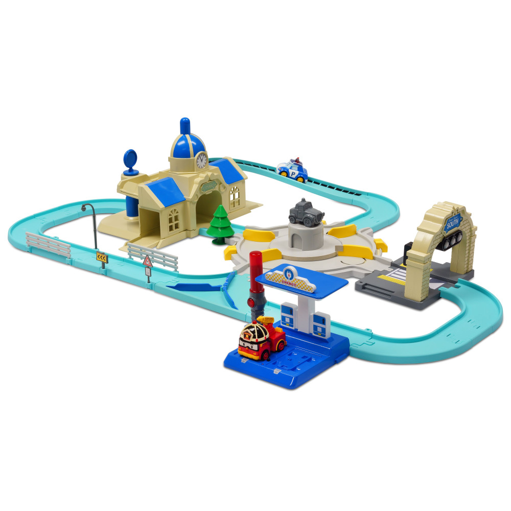 Мега трек Robocar Poli с умными машинками Рой и Эмбер